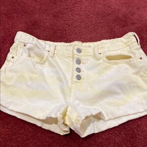 Women's Yellow Jean Shorts